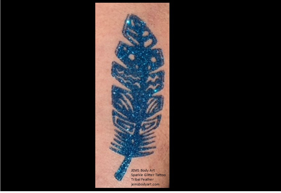 Tribal Peacock Feather Tattoo - Temu
